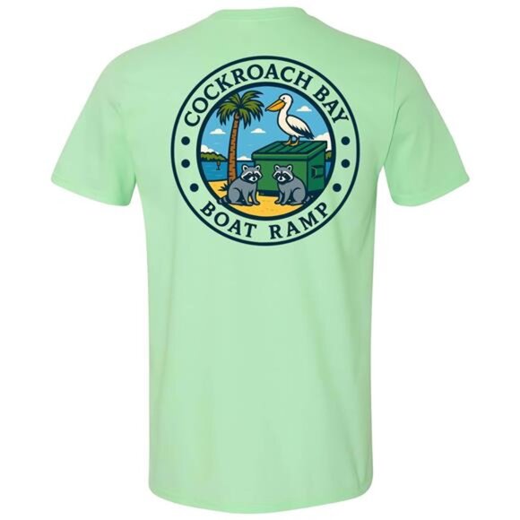 Cockroach Bay Boat Ramp Ruskin Florida Fishing Boating T-shirt Backwater Outdoor - Picture 1 of 6